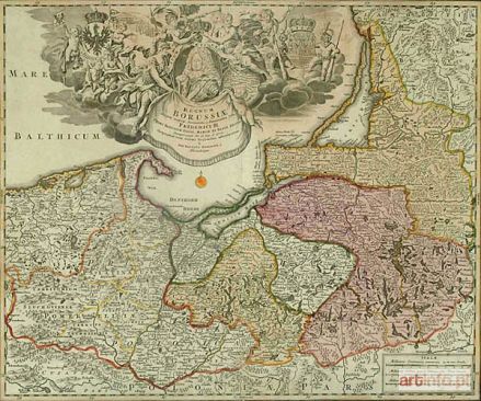 HOMANN Johann Baptist | MAPA PRUS (Regnum Borussiae), Norymberga 1701