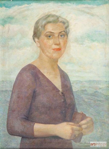 SLEŃDZIŃSKI (Slendziński, Ślendziński, Śleńdziński) Ludomir | PORTRET TERESY KOSSOWSKIEJ, 1959 R.