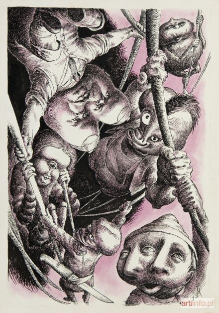 SKARŻYŃSKI Jerzy | Sakriversum, ilustracja do czasopisma Nowa Fantastyka, 1988 r.