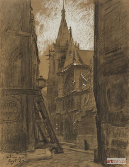 KAMIŃSKI Antoni Józef | Widok na katedrę Saint Severin w Paryżu, 1912 r.