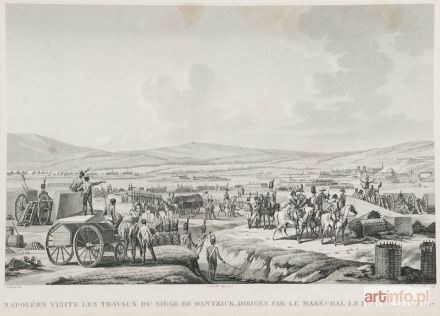 DEQUEVAUVILLERS Francois | Napoleon visite les travaux du siege