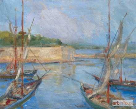 PANKIEWICZ Józef | Łodzie w porcie w Concarneau, 1908