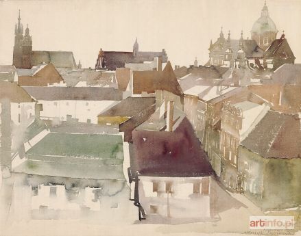 DĄBROWSKI Henryk | Kraków - ul. Kanonicza, widok z Wawelu, 1960