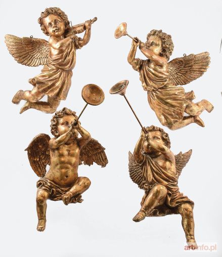 Cztery putta muzykujące, skrzydlate
