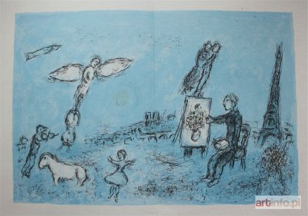 CHAGALL Marc | Malarz i jego sobowtór (Derriere le Mirroir no.246, 1981, Mourlot #992)