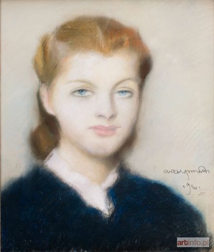 KARPIŃSKI Alfons | PORTRET MŁODEJ KOBIETY, 1940