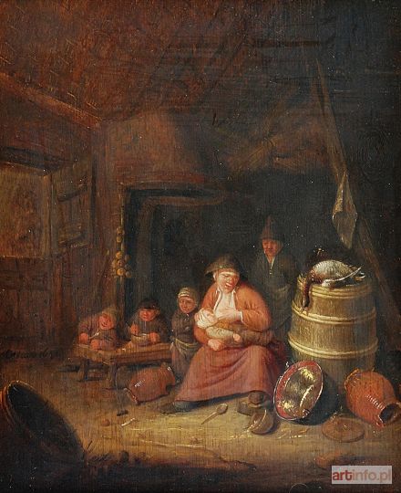 OSTADE Adriaen van | Rodzinny posiłek, 1630