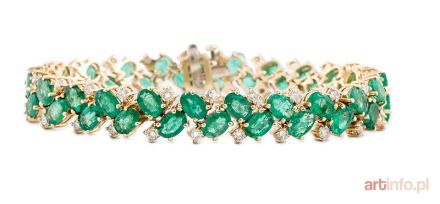 Bransoletka ze szmaragdami i brylantami, współczesna