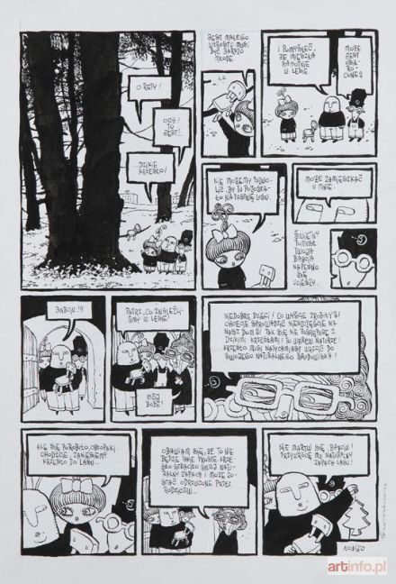 GAWRONKIEWICZ Krzysztof | Mikropolis, cz.2 -  Moherowe sny, końcowa plansza komiksowa , 2002 r.