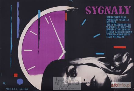 HIBNER Maciej | Plakat filmowy Sygnały (plakat dwuczęściowy), 1959