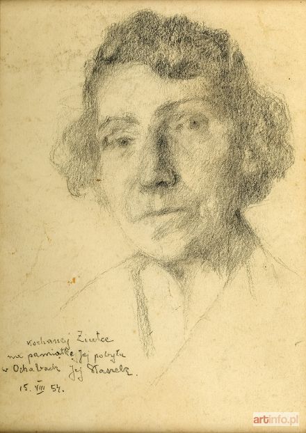 ŻARNECKI Stanisław | Portret żony artysty - Józefiny, 1954 r.