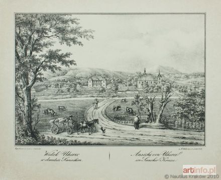 AUER Karol | Widok wsi Uherce w obwodzie sanockim, 1837