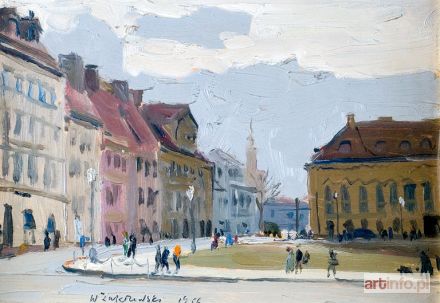 ZAKRZEWSKI Włodzimierz | PEJZAŻ MIEJSKI, 1956