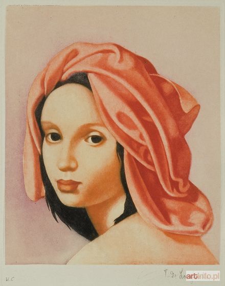 ŁEMPICKA Tamara | KOBIETA W POMARAŃCZOWYM TURBANIE, ok. 1956