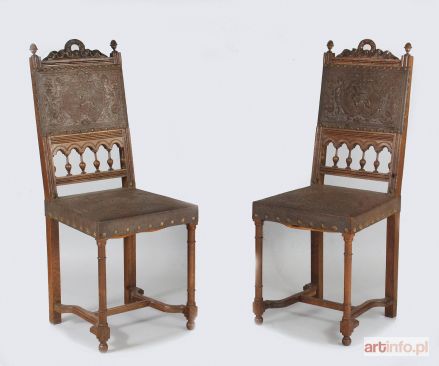 Komplet sześciu eklektycznych krzeseł