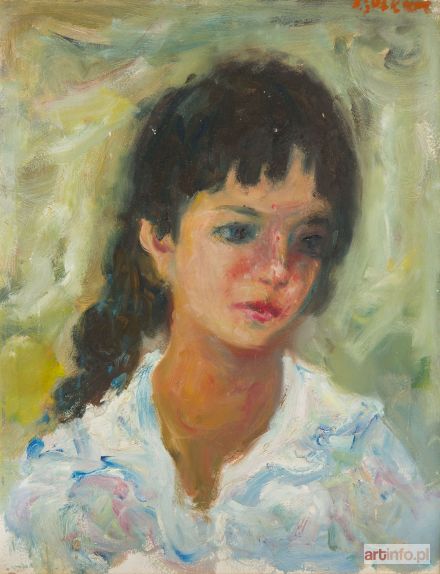 ZUCKER Jacques (Jakub Cukier) | Portret czarnowłosej dziewczynki
