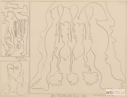 DOBKOWSKI Jan | Szkice do obrazów Architektura, Tańcząca i Jego sen, 1974 r.
