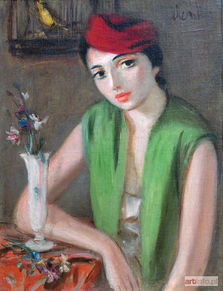 MENKES Zygmunt Józef (Sigmund, Sigmond) | Femme au chapeau rouge