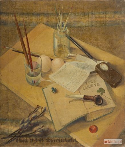 MICHOTEK Zbigniew | Martwa natura z fajką, 1943 r.