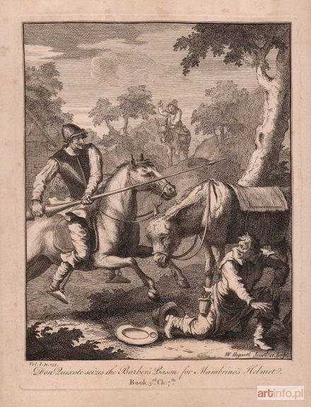 HOGARTH William | Ilustracja do Don Kichota Cervantes`a, w oprawie