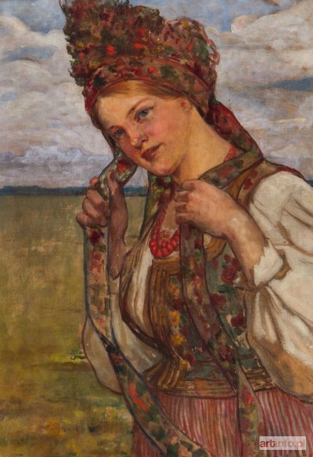 ŻELECHOWSKI Kasper | DZIEWCZYNA W OZDOBNYM CZEPCU, 1919