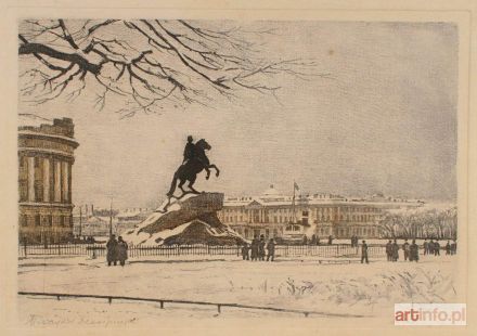 ARTYSTA nieokreślony, 2 poł. XX w. | Pomnik Piotra I na Placu Senackim, 1957 r.