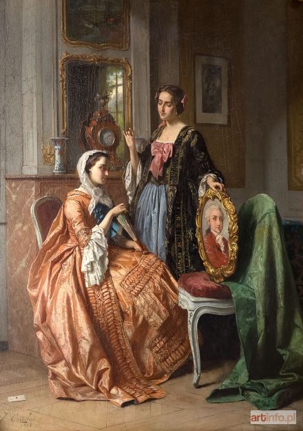 CAROLUS Jean | Scena w salonie, 1858 r.