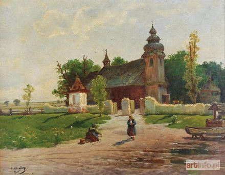 KLOPFER Karol | Przed kościołem, 1906