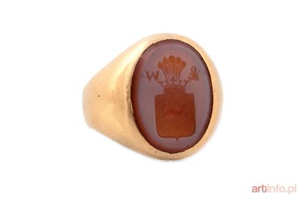 Sygnet rodowy z herbem Junosza, 1 poł. XX w.