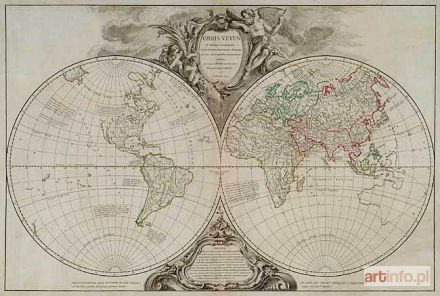 VAUGONDY Gilles Robert de | MAPA ŚWIATA - PLANIGLOBY(Orbis vetus...), 1752