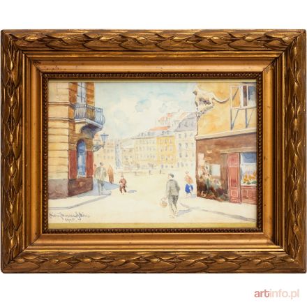 MARCZEWSKI Michał | Widok z Zapiecka na rynek Starego Miasta, 1925