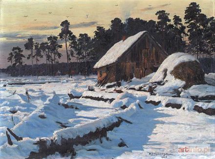 GORSTKIN-WYWIÓRSKI Michał | LEŚNICZÓWKA W ŚNIEGU, 1906