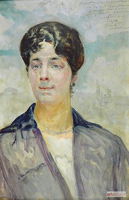 MALCZEWSKI Jacek | Portret kobiety w fioletowej sukni