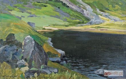 GORSTKIN-WYWIÓRSKI Michał | Czarny Staw [Pejzaż z Czarnym Stawem, Z gór olbrzymich III], 1906-1907