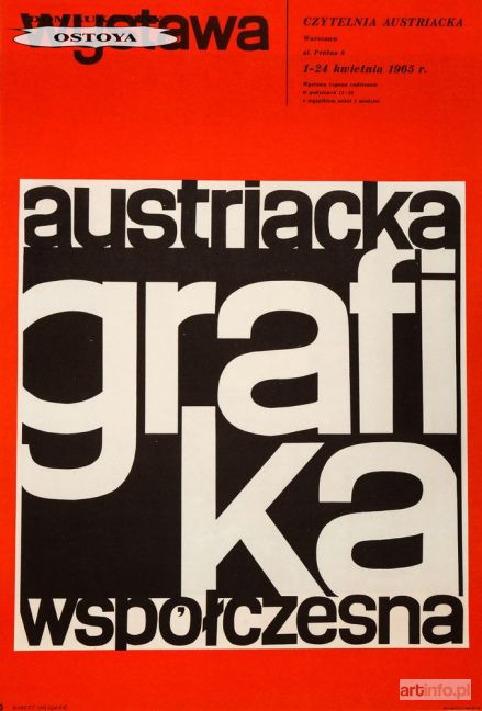 HILSCHER Hubert | Plakat AUSTRIACKA GRAFIKA WSPÓŁCZESNA, 1965