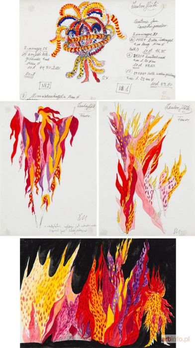 ZANIEWSKA Xymena | Zestaw projektów do spektaklu Czarodziejski flet, 1985 r.