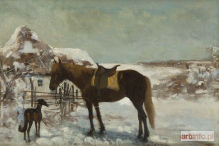 HOLZMÜLLER Juliusz | Koń w zimowym pejzażu, 1912 r.