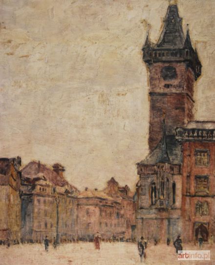 PINKAS Ignacy | Ratusz i rynek staromiejski w Pradze, 1925