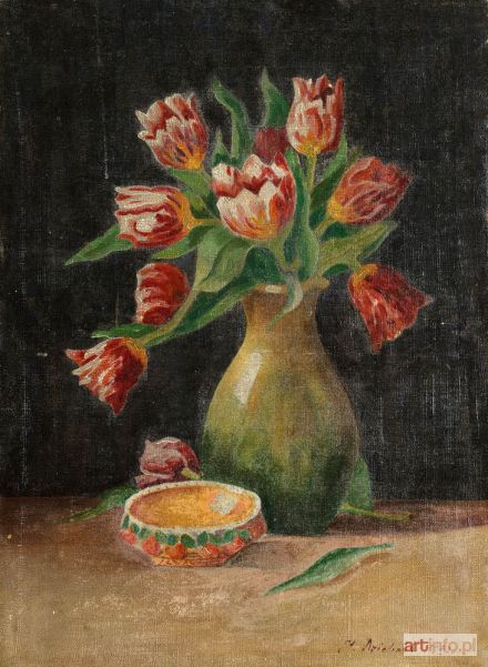 DZIELIŃSKI Jan Kazimierz | TULIPANY w WAZONIE, 1932