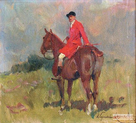 KOSSAK Wojciech | Cavalier en rouge (1920)