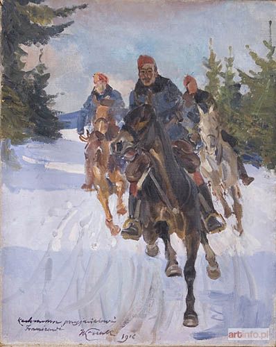 KOSSAK Wojciech | PATROL NA GÓRSKIEJ DRODZE, 1912