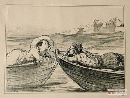 DAUMIER Honoré | Croquis aquatiques, pl.1. Szkic wodny, pl.1., 1855