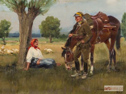 KOSSAK Jerzy | UŁAN I GĘSIARECZKA, 1936