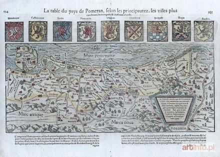 ARTOPAEUS [BECKER] Petrus | La table du pays de Pomeran, selon les principautez...