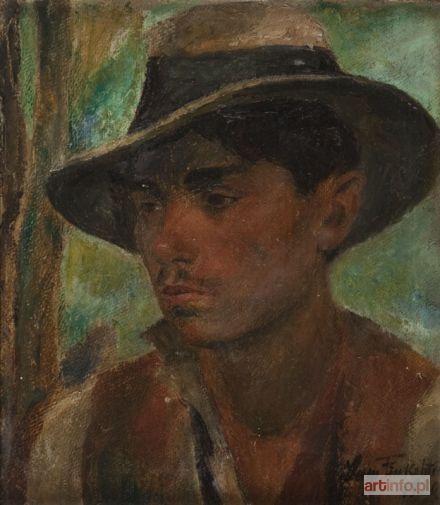 FINKELSTEIN Sacha (Samuel) | Portret mężczyzny w kapeluszu, 1930 r.