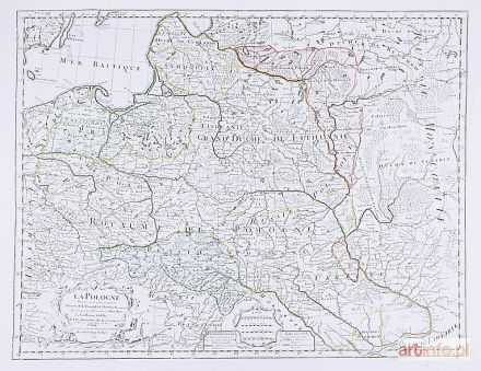 L`ISLE Guillaume de | Mapa Polski, po 1. rozbiorze