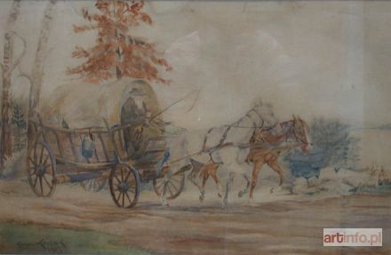 KOSSAK Karol | Zaprzęg konny, 1913 r.