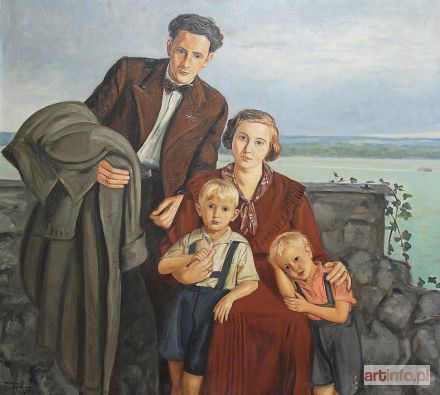 HOFMAN Wlastimil | Portret pana Potockiego z rodziną, 1934