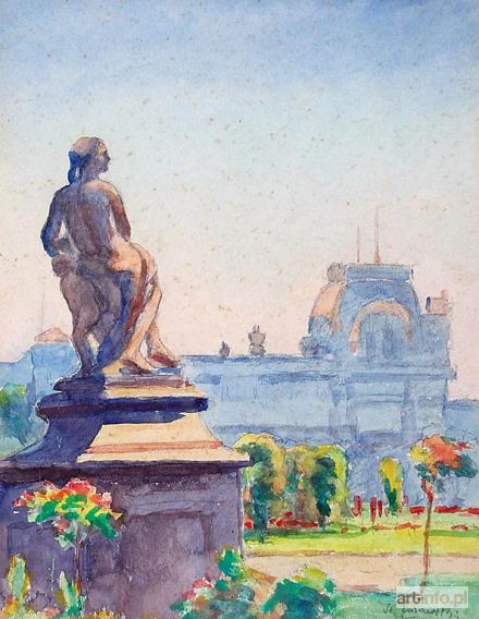 ŻURAWSKI Stanisław | Widok na Luwr z Tuileries