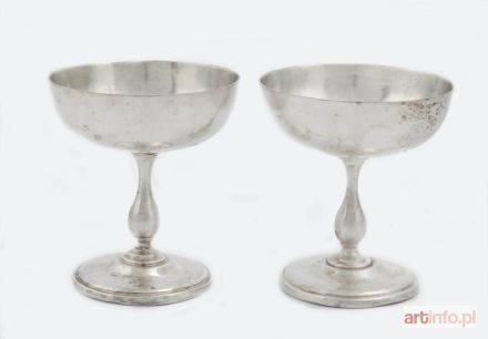 Zestaw kieliszków posrebrzanych
